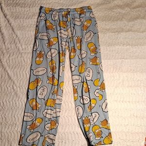 Light Blue Cartoon Character Pajama Pants